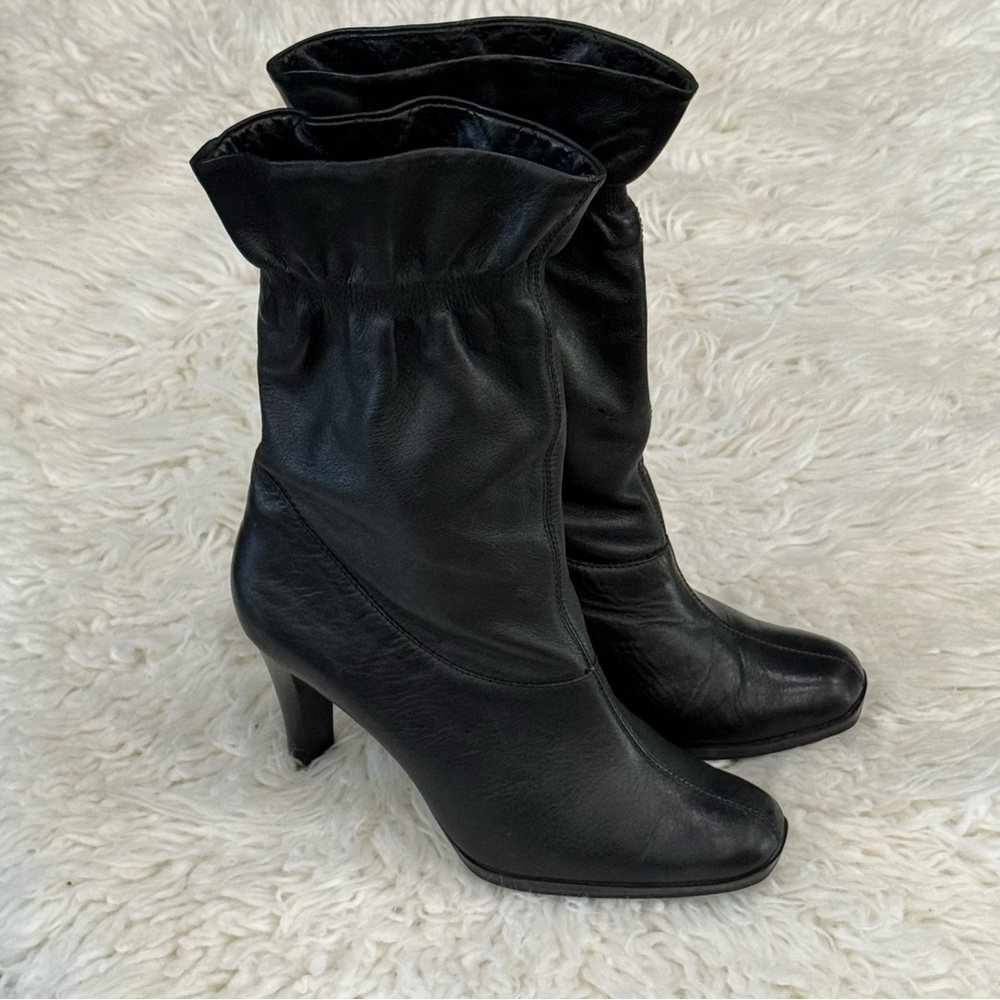 Worthington Black Mid-Calf Heeled Boots